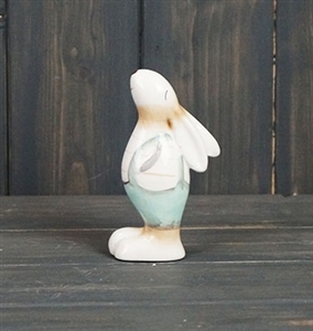 Large Ceramic Gazing Hare Ornament 15cm