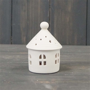 Glazed Ceramic House With LED Light Small