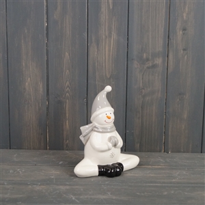 Snowman Yoga Sitting 16.7cm