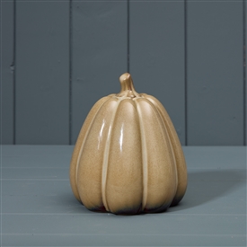 Large Ceramic Pumpkin - Caramel 15cm