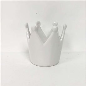 Large Ceramic Crown Tealight Holder 10cm