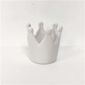 Medium Ceramic Crown Tealight Holder 8cm