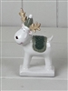 Small Ceramic Reindeer - Dark Green Saddle 12cm
