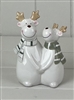 Ceramic Reindeer Couple 12.7cm