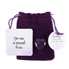 Amethyst Heart Crystal In Bag