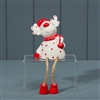 Ceramic Polka Dot Reindeer With Dangly Legs 9.5cm