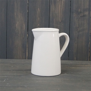 Plain White Ceramic Jug 15.3cm