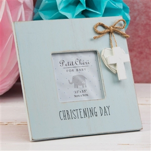 Petit Cheri Christening Day Photo Frame Blue