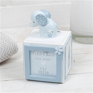 Petit Cheri Photo Cube With Money Box Blue