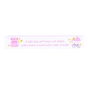 Baby Girl Mantel Plaque