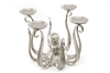 Silver Iron Octopus Candle Holder