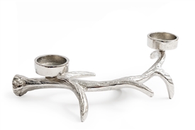 Stag Antler Double Tealight Holder 27cm