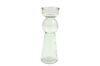 Tall Clear Glass Candle Stick Holder 17cm