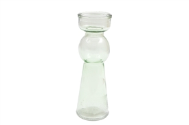 Tall Clear Glass Candle Stick Holder 17cm