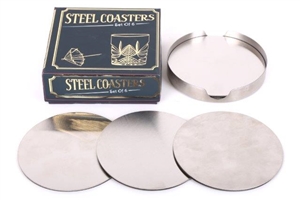 Set Of 6 Stainless Steel Drink Coaster  Set 10cm