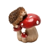 Hedgehog Resting On Mushroom Ornament 14.4cm