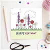 Flossy Teacake Greeting Card - Flower Birthday