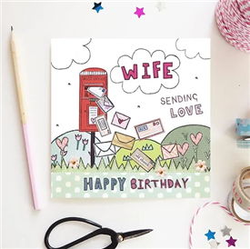 Flossy Teacake Greeting Card - Wife's Birthday