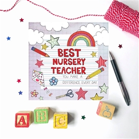 Flossy Teacake Greeting Card - Best Nursery Teacher