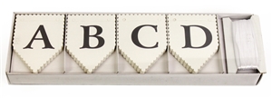 White Alphabet DIY Bunting - Pack 75