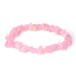 Stone Chip Bracelet - Rose Quartz