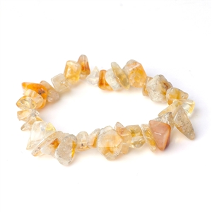 Crystal Stone Chunky Bracelet - Citrine