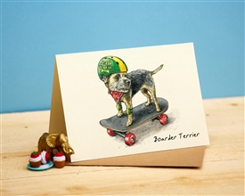 Cartoon Greeting Card -  Boarder Terrier