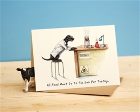 Cartoon Greeting Card - Food Lab Test