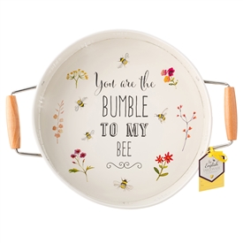 Bumble To My Bee Steel Serving Tray 41cm