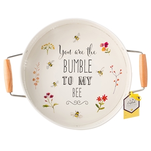 Bumble To My Bee Steel Serving Tray 41cm