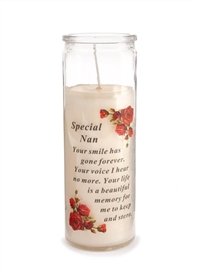 Special Nan Memorial Candle 18cm