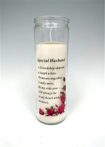 Special Husband Memorial Candle 18cm