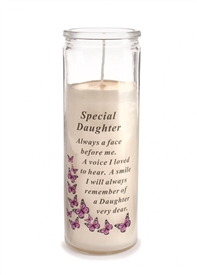Special Daughter Memorial Candle 18cm