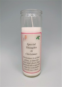 Thoughts At Christmas Memorial Candle 18cm