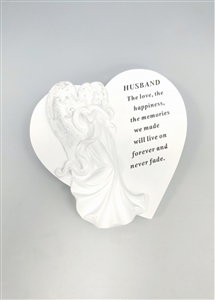 Angel Memorial Heart - Husband 20cm