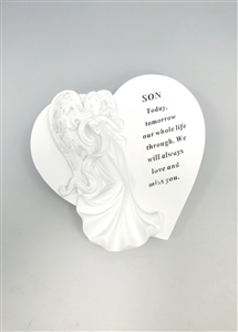 Angel Memorial Heart - Son 20cm