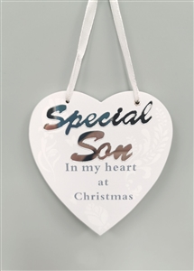 Hanging Heart Memorial Decoration Son 10cm