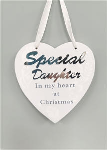 Hanging Heart Memorial Decoration Daughter 10cm