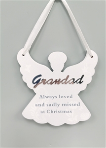 Hanging Angel Memorial Decoration Grandad 10cm