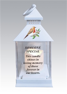 Someone Special Memorial Robin Lantern With Timer