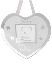 Remembrance Hanging  Heart Frame - Nan  10cm