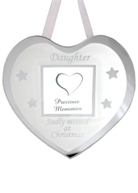 Remembrance Hanging  Heart Frame - Daughter  10cm
