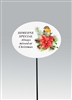 Christmas Poinsettia & Robin Remembrance Stake - Someone Special 9cm