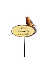 Remembrance Robin Stake - Mum 10cm