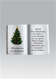 Flickering Xmas Tree Remembrance Book - Mum
