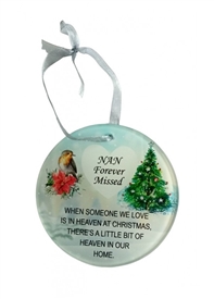 Remembrance Hanging Robin Disc - Nan