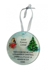 Remembrance Hanging Robin Disc - Dad