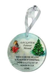 Remembrance Hanging Robin Disc - Daughter