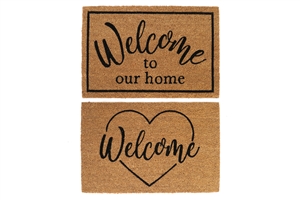 2asst Welcome Doormat 60cm