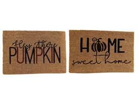 2asst Pumpkin Doormat 60cm